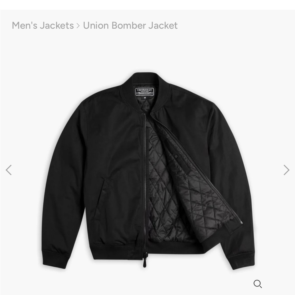 Thursday boot co union bomber jacket Large black - Picture 2 of 8